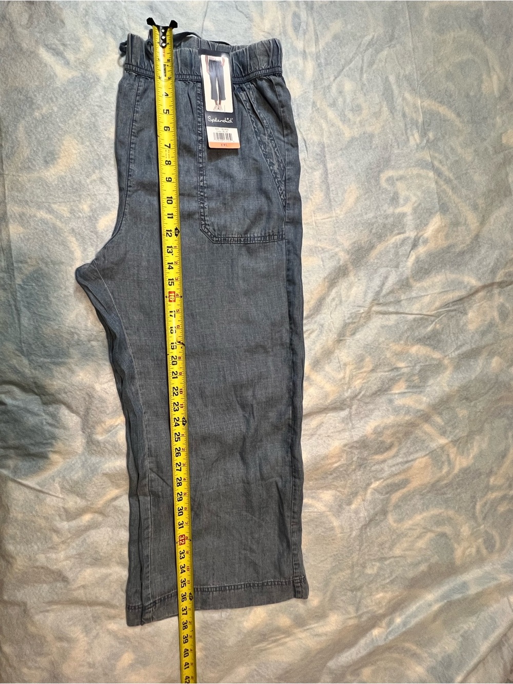 Splendid Blue Pull-On Wide Leg Pants - Picture 6 of 8